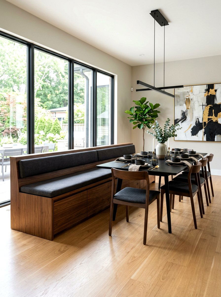 Modern Minimalist Storage Bench - 30 banquette storage drawers ideas