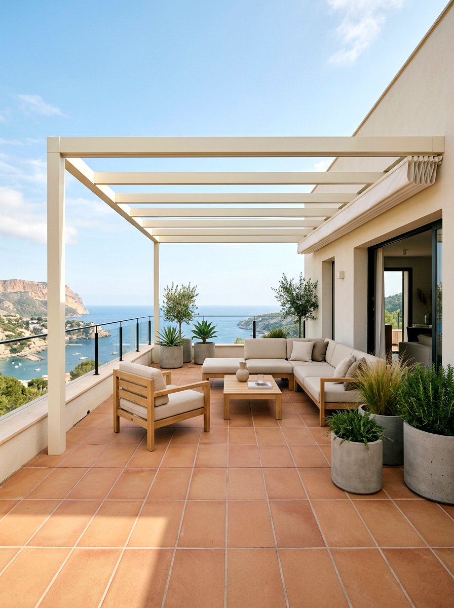Modern Minimalist Terrace - 30 terracotta and cream patio ideas