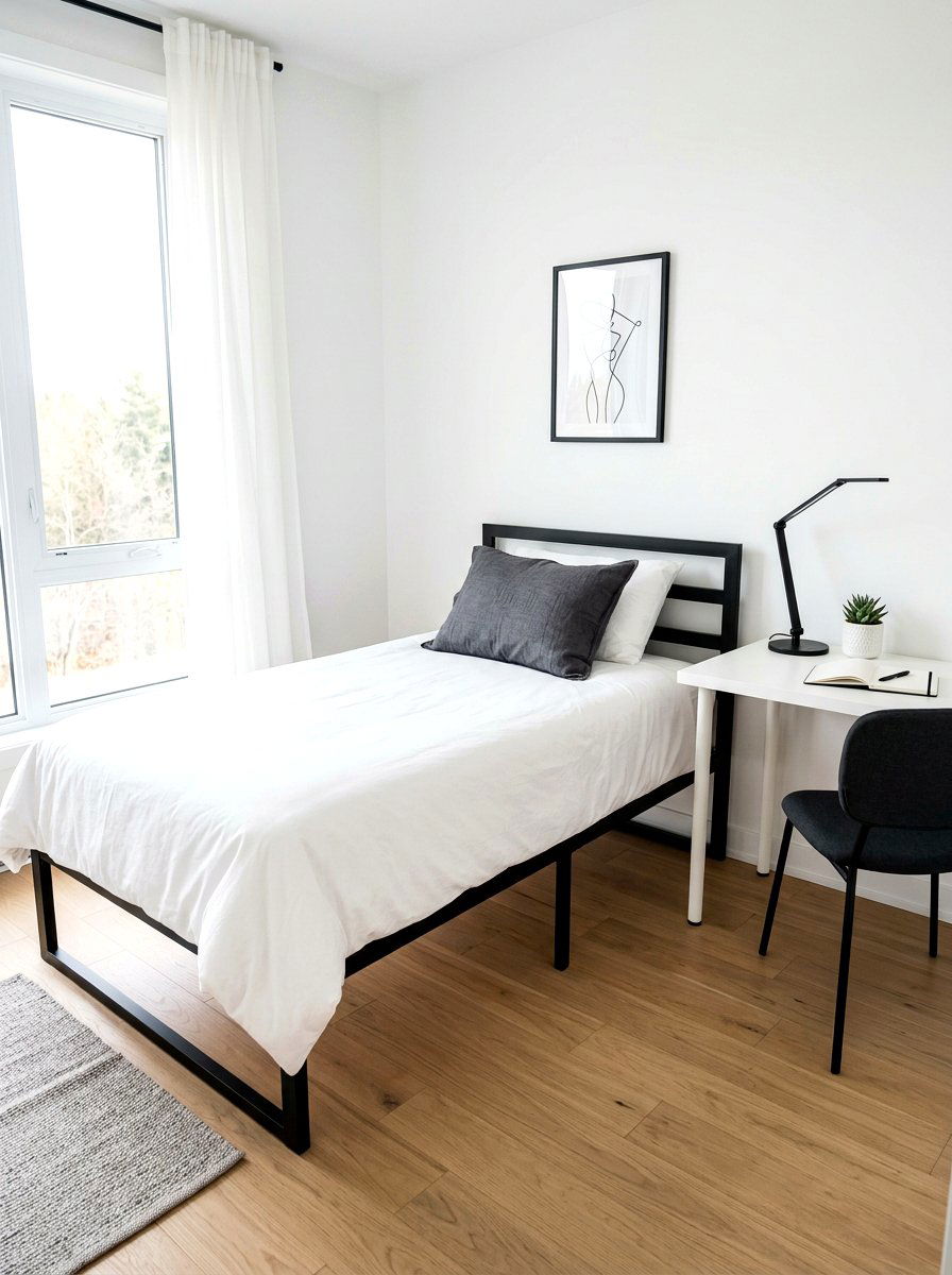 Modern Minimalist Twin XL Bed - 30 dorm bed ideas