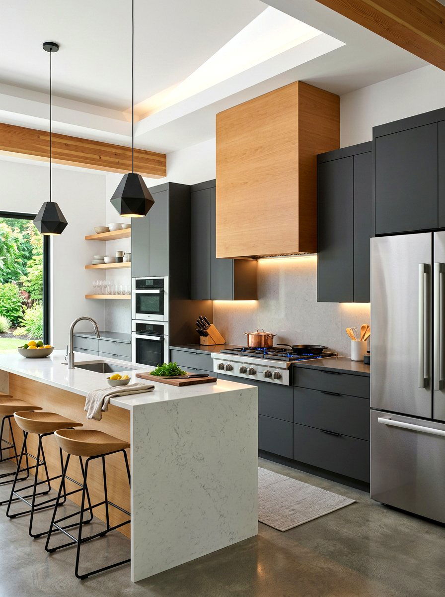 Modern Minimalist Vent Hood - 30 wood vent hood ideas