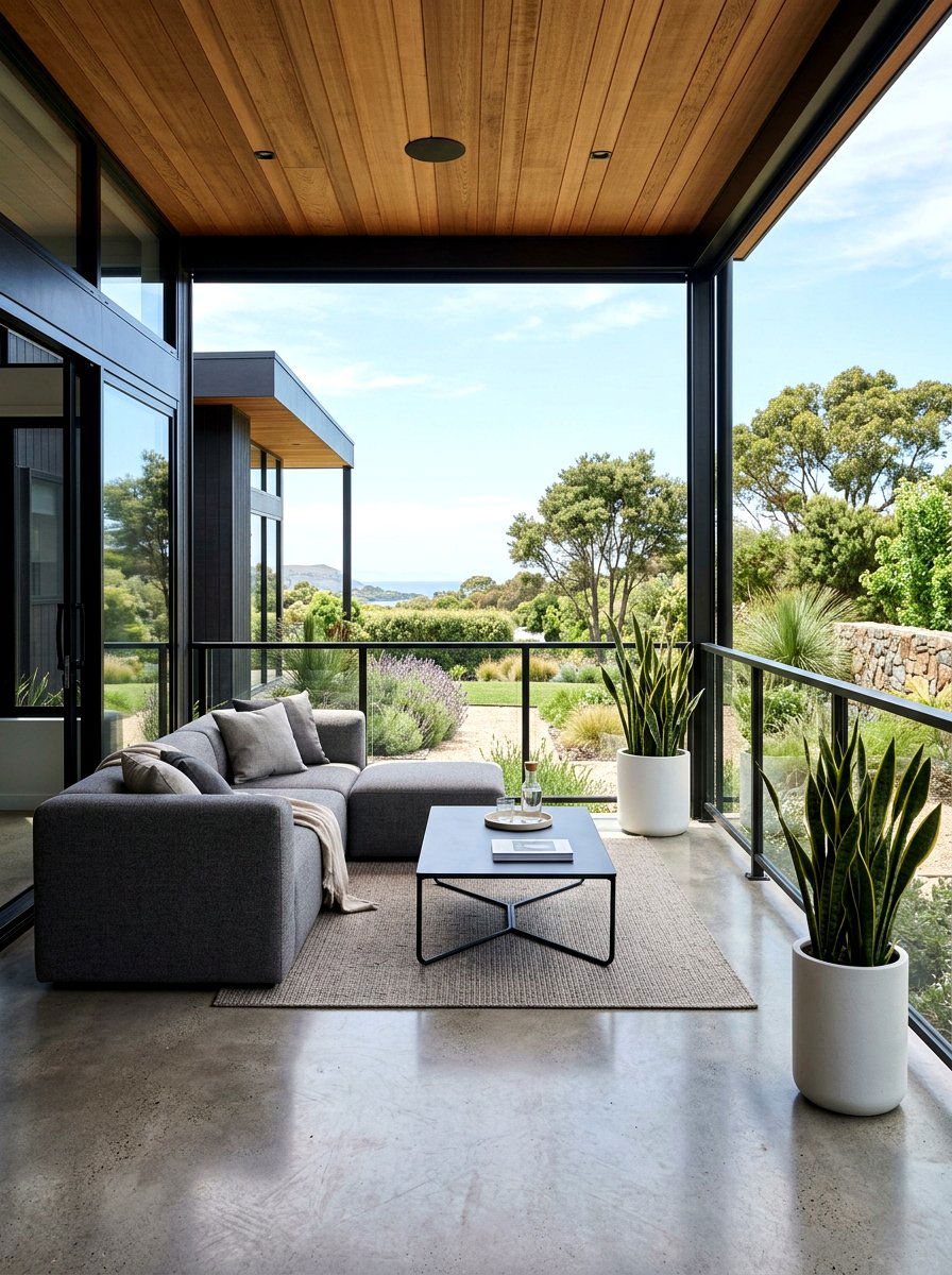 Modern Minimalist Veranda - 30 veranda lounge ideas