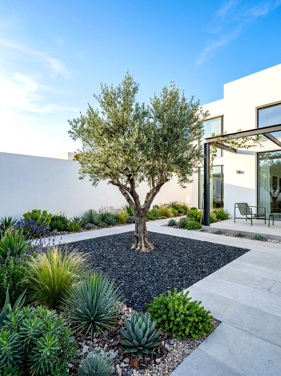 Modern Minimalist Xeriscape - 30 drought tolerant landscaping ideas