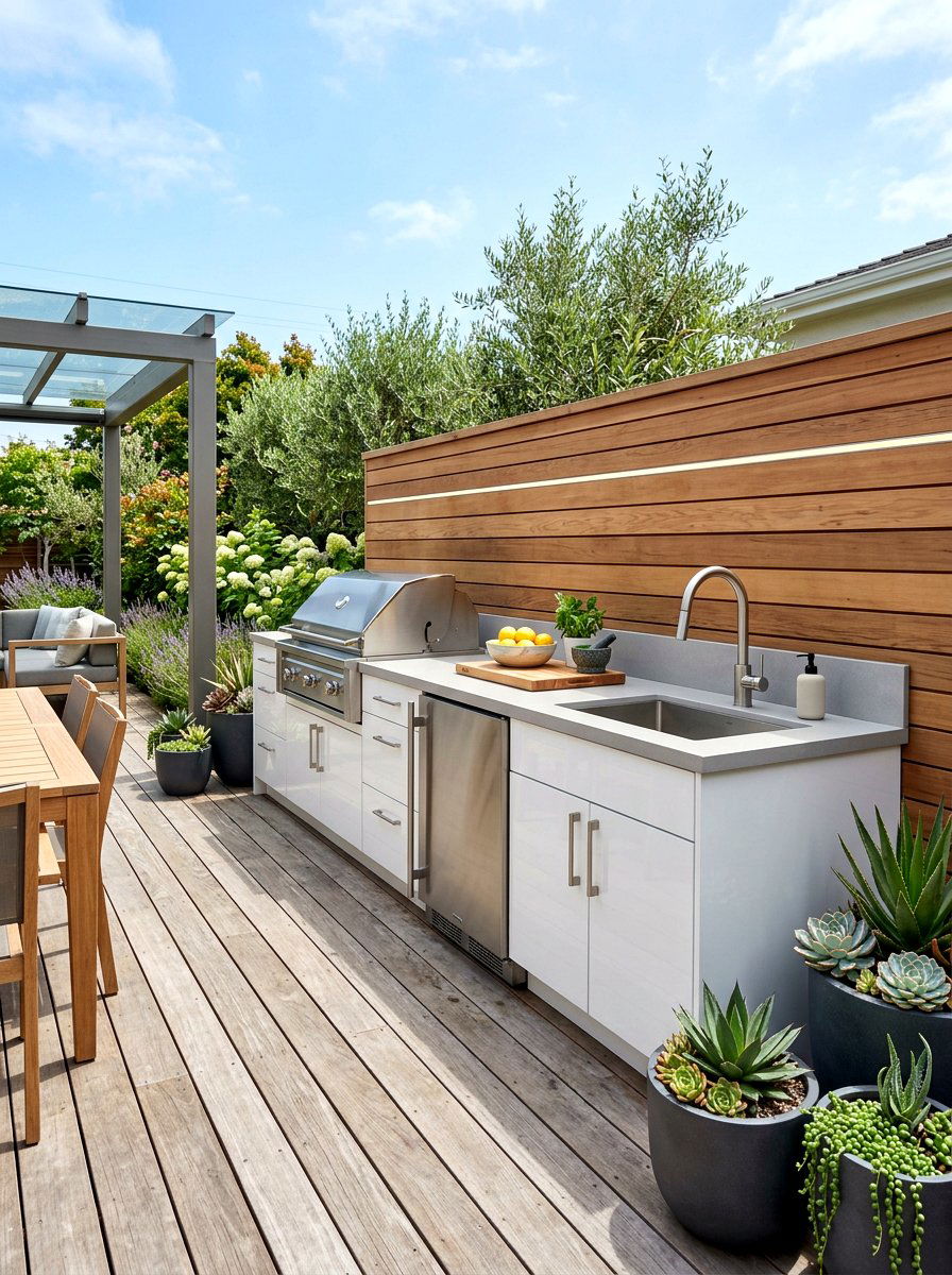 Modern Modular Outdoor Kitchenette - 30 small outdoor kitchen ideas