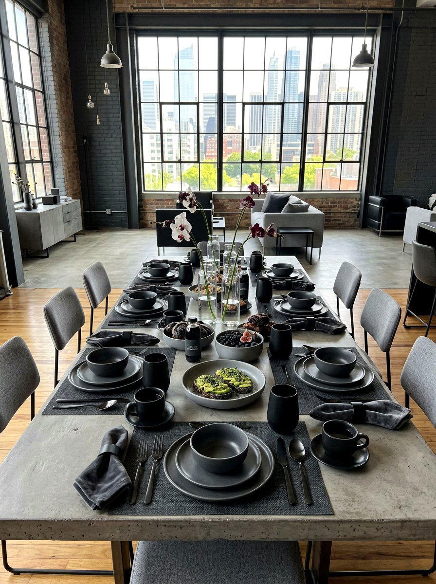 Modern Monochrome Brunch - 30 brunch tablescape ideas