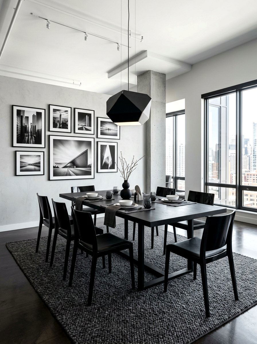 Modern Monochrome Dining Room - 30 dining room makeover ideas
