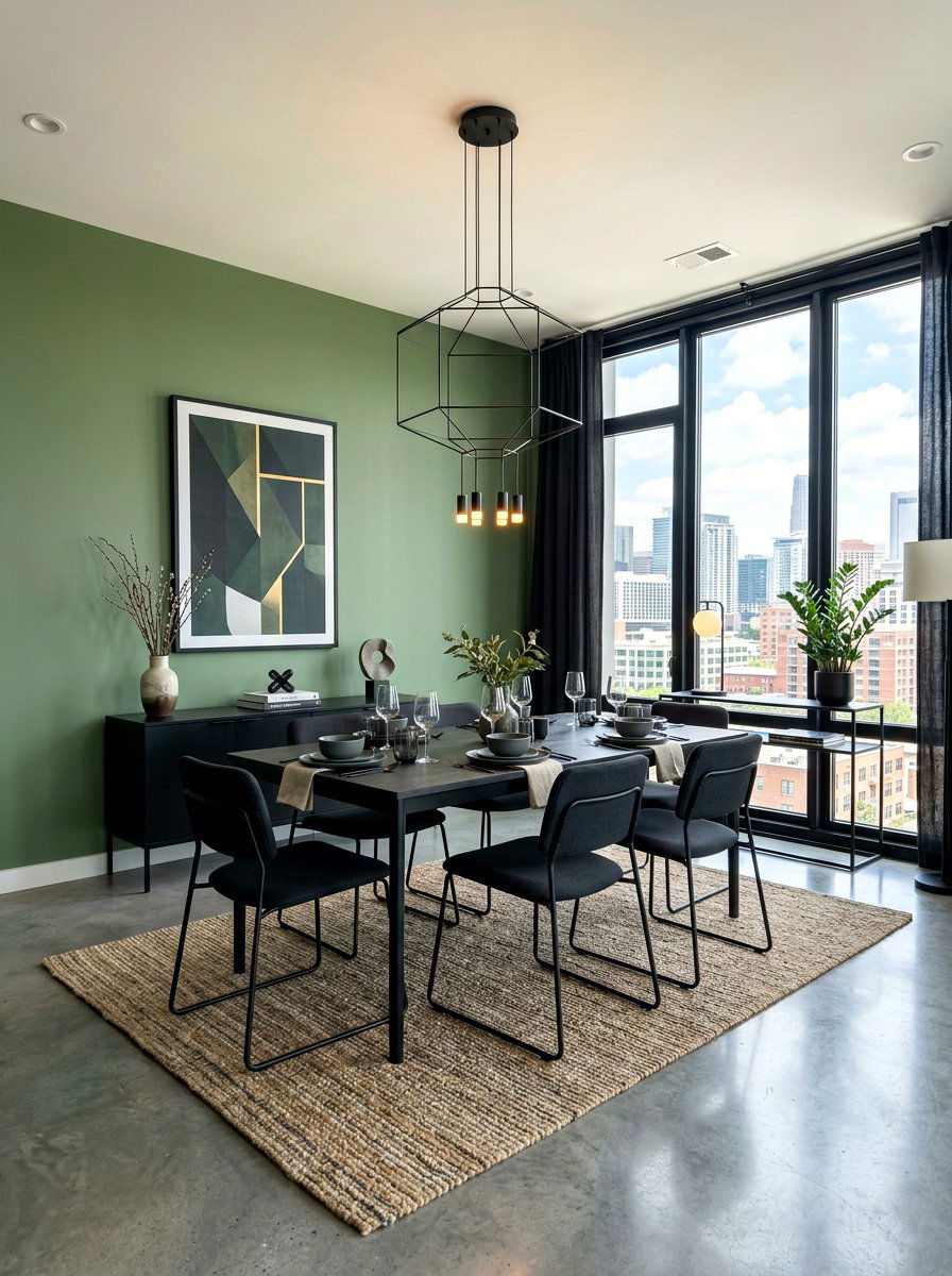 Modern Moss Green Dining Room - 30 moss green dining room ideas