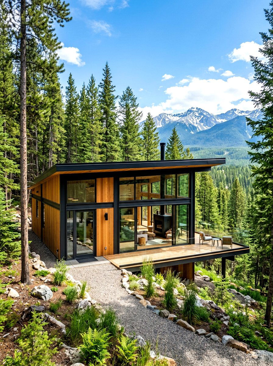 Modern Mountain Cabin - 30 mountain house exterior ideas