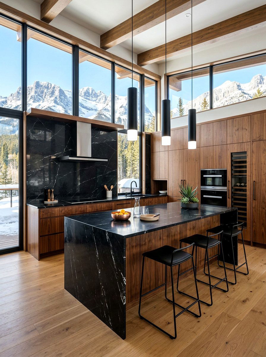 Modern Mountain Kitchen - 30 cabin kitchen ideas