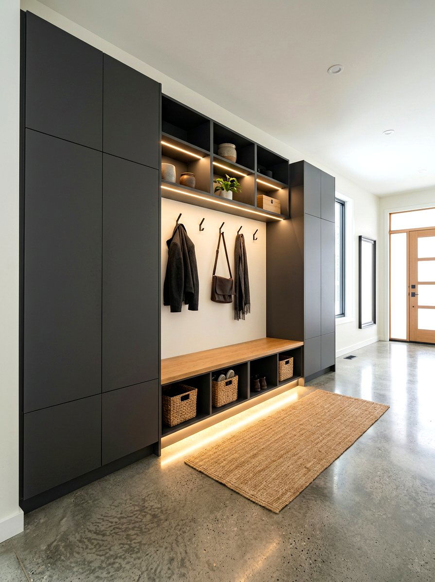 Modern Mudroom Cabinetry - 30 entry closet mudroom ideas