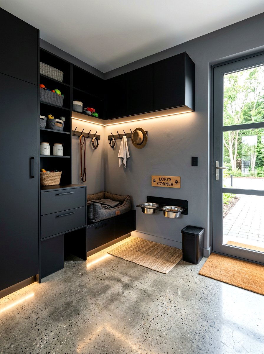 Modern Mudroom Pet Corner - 30 mudroom pet station ideas aesthetic