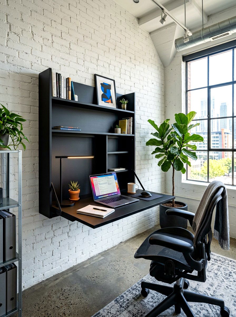 Modern Murphy Desk - 30 Murphy desk apartment ideas