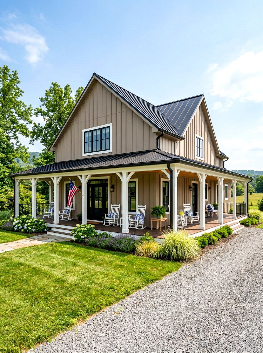 Modern Mushroom Farmhouse - 30 mushroom exterior paint ideas