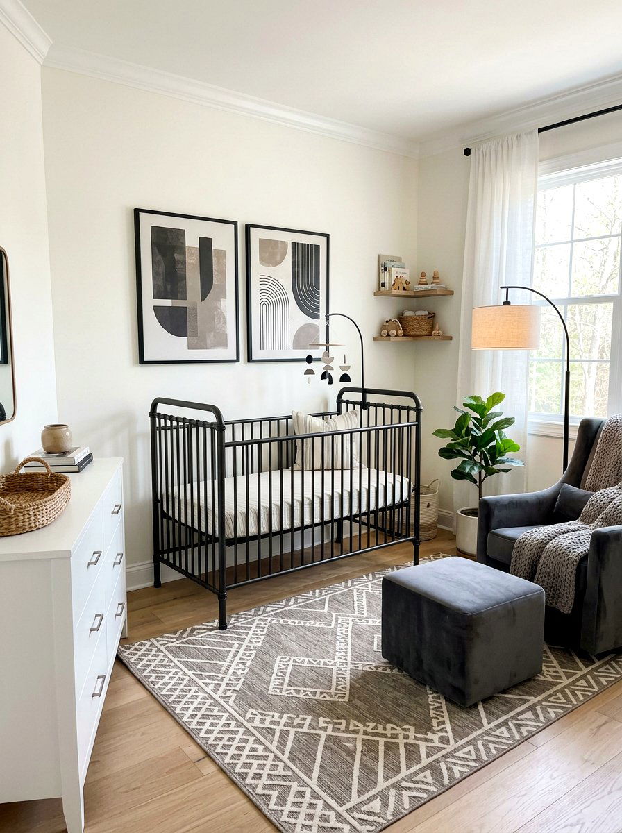 Modern Neutral Nursery - 30 neutral nursery ideas