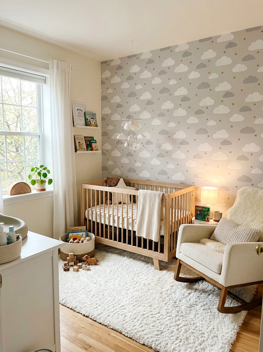 Modern Nursery Wallpaper - 30 peel and stick wallpaper ideas