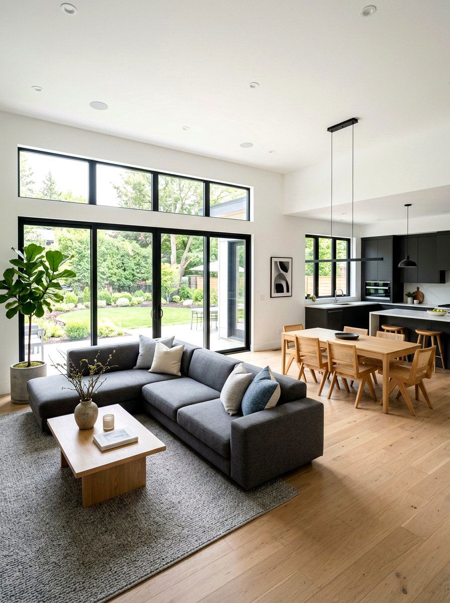 Modern Open Concept Living Room - 30 great room ideas