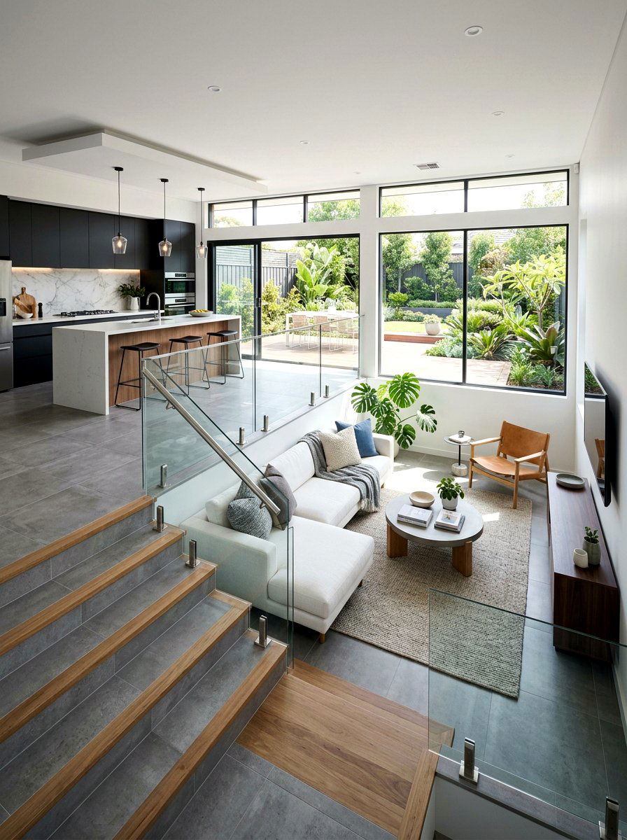 Modern Open Concept Sunken Floor - 30 sunken living room ideas