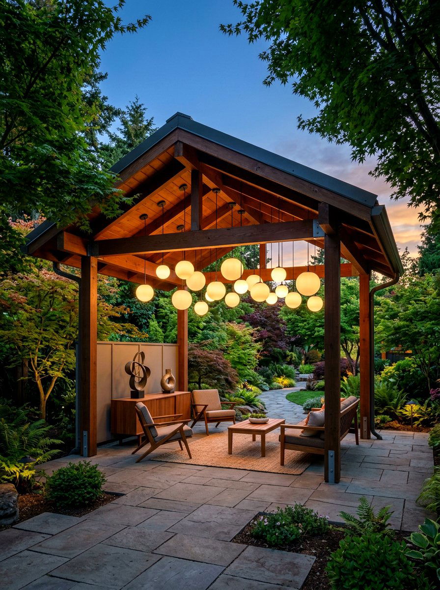 Modern Orb Gazebo Lighting - 30 gazebo lighting ideas