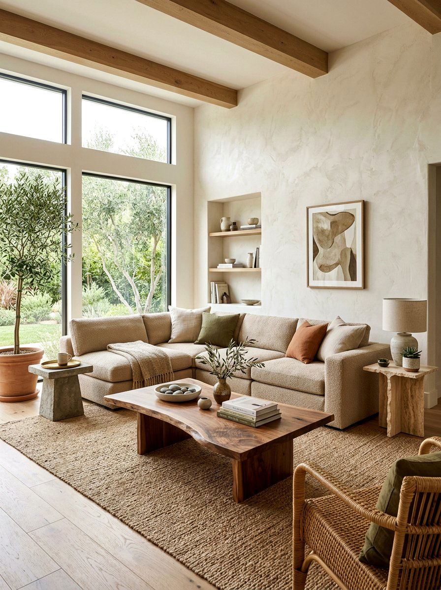 Modern Organic Living Room - 30 cloud couch living room ideas