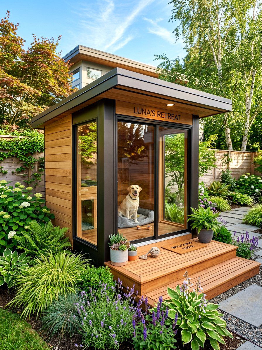 Modern Outdoor Dog House - 30 viral pet room ideas