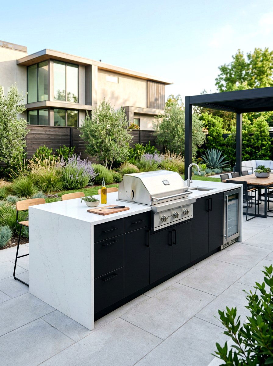 Modern Outdoor Kitchen - 30 bbq area ideas