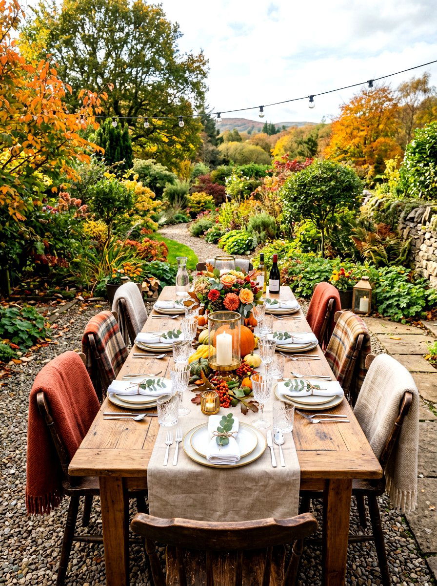 Modern Outdoor Thanksgiving Table - 30 Thanksgiving table decor ideas