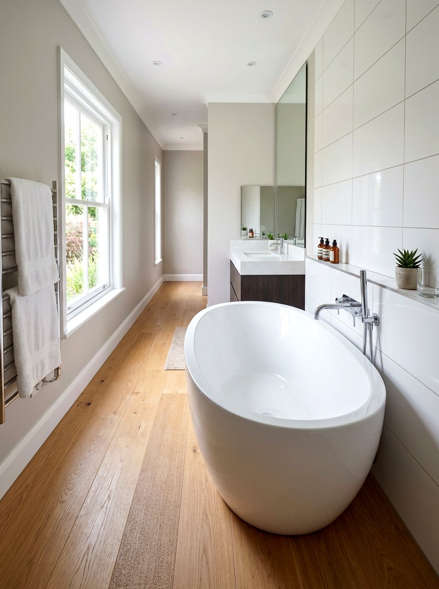 Modern Oval Acrylic Tub - 30 soaking tub ideas