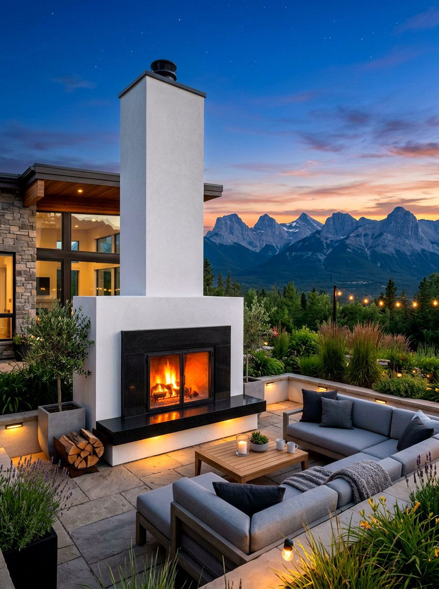 Modern Patio Fireplace - 30 cozy patio ideas