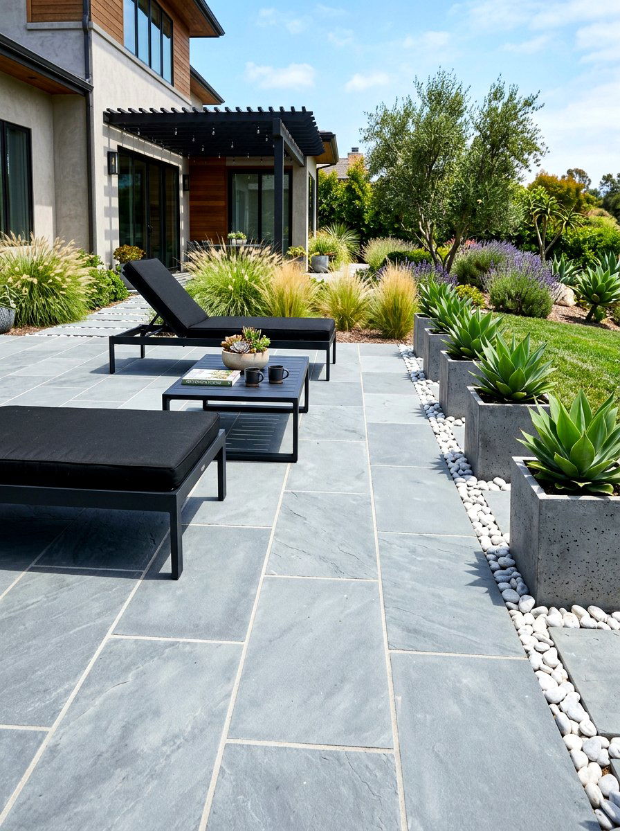 Modern Paver Patio - 30 no grass backyard luxury ideas
