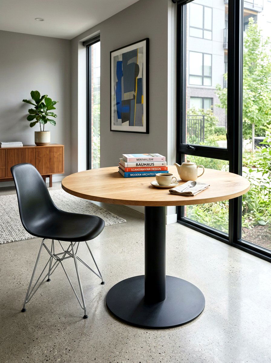 Modern Pedestal Breakfast Table - 30 round breakfast table ideas