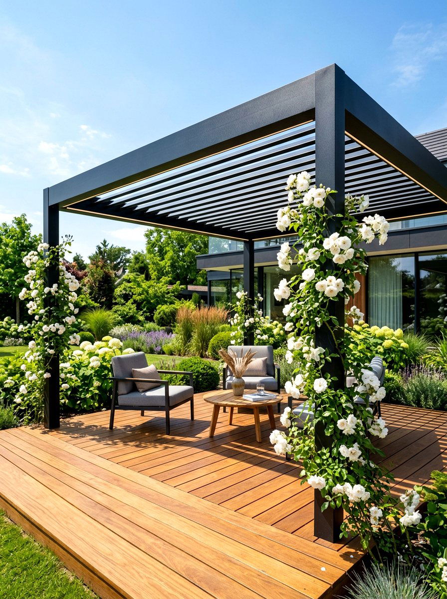 Modern Pergola Structure - 30 modern cottage garden ideas