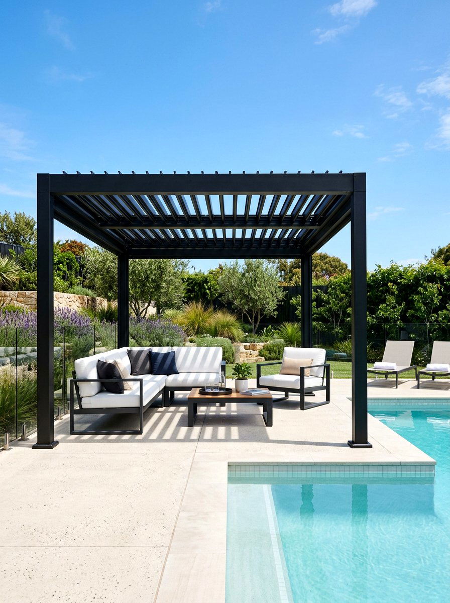 Modern Pergola Structure - 30 backyard zoning layout ideas