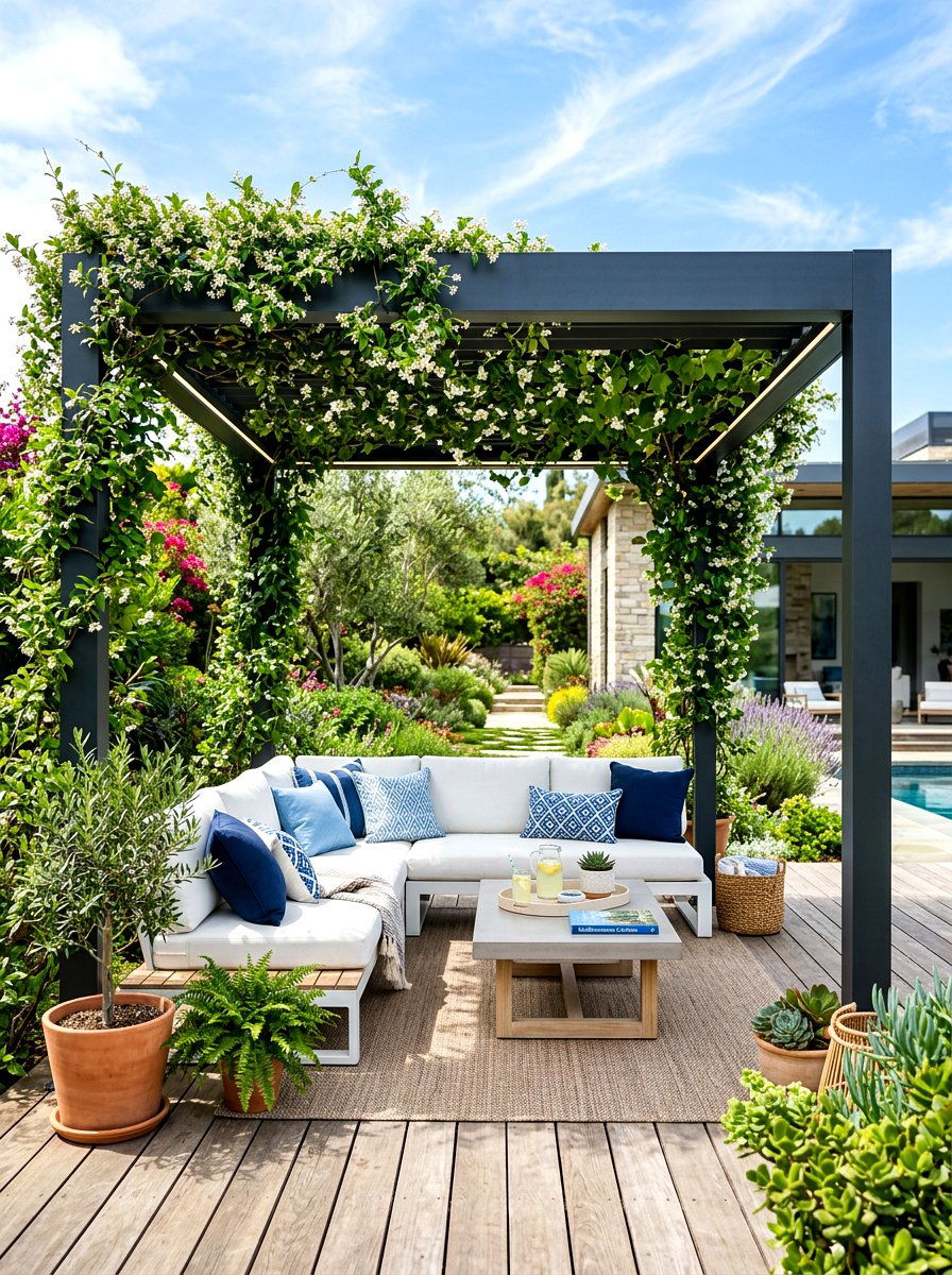 Modern Pergola - 30 backyard retreat ideas