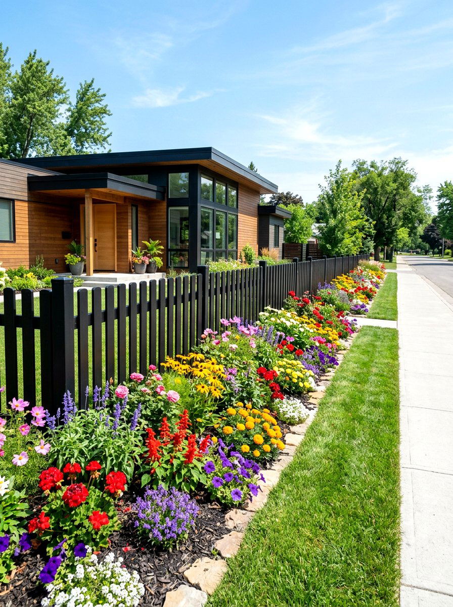 Modern Picket Fence - 30 modern fence ideas