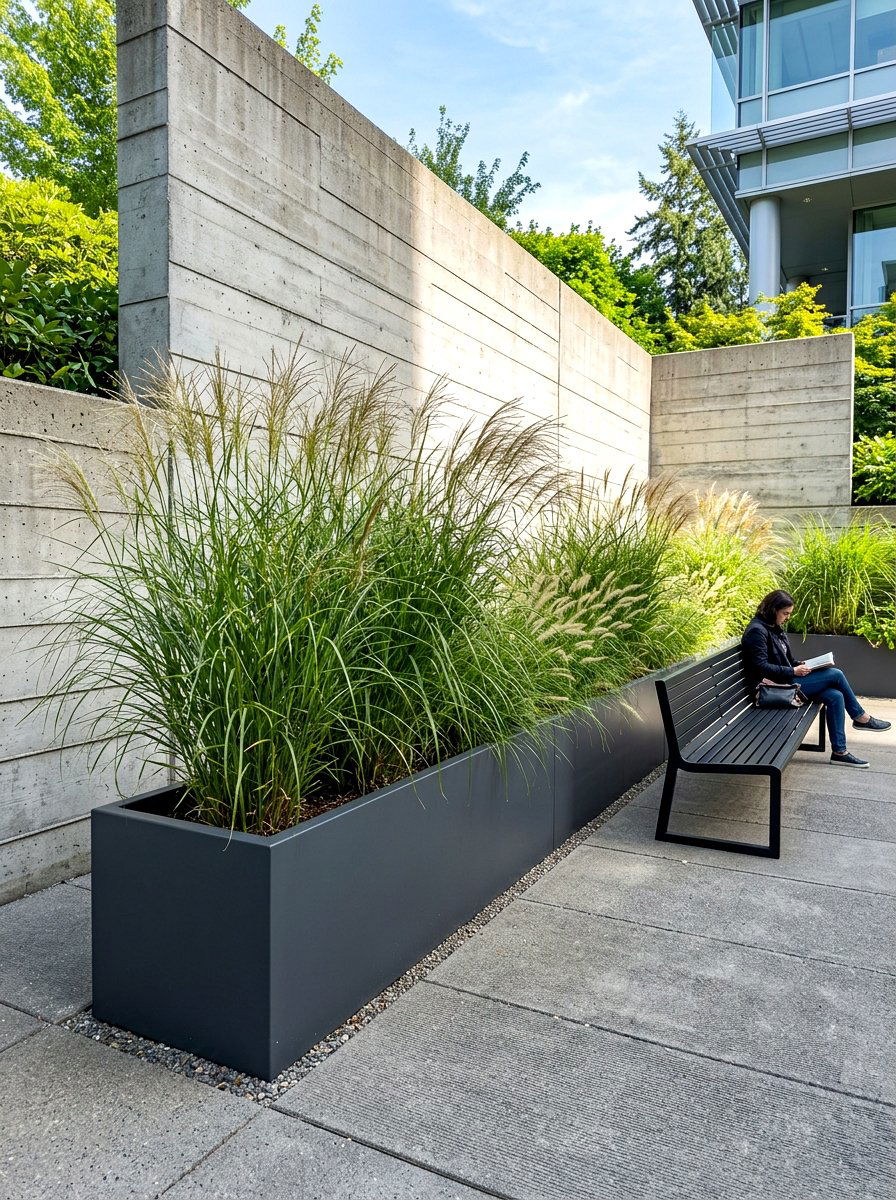 Modern Planter Box - 30 apartment patio ideas
