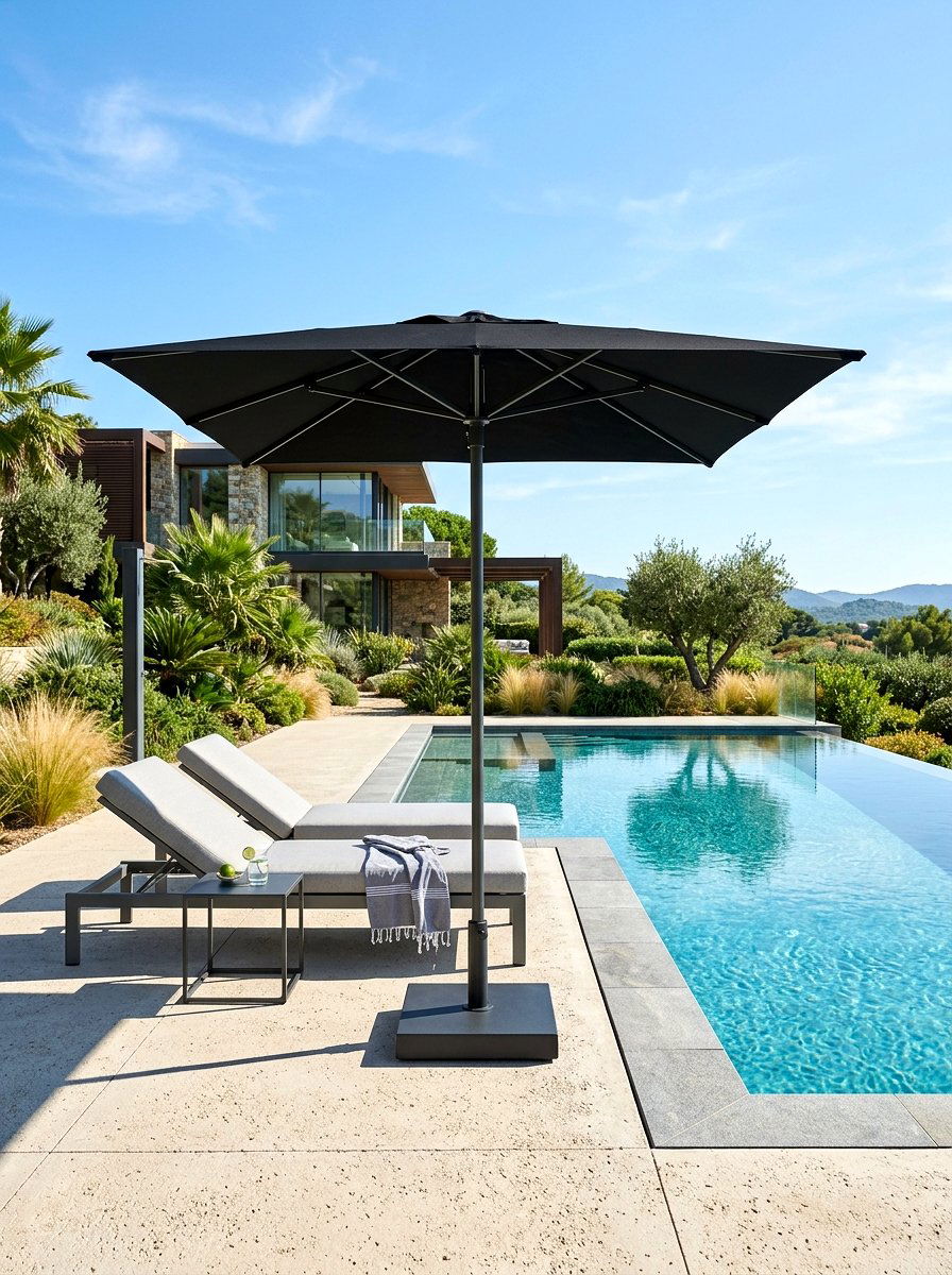 Modern Pool Umbrella - 30 pool umbrella ideas