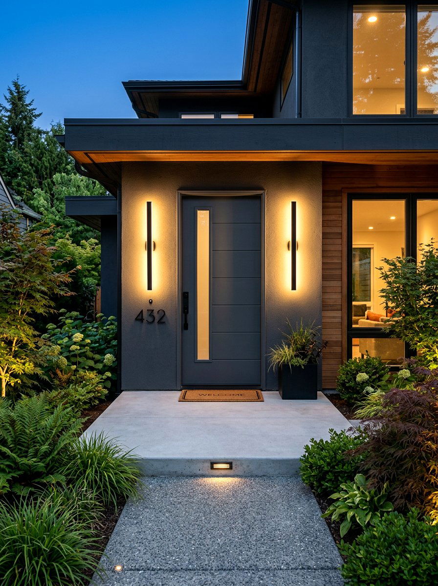 Modern Porch Lighting - 30 front door decor ideas