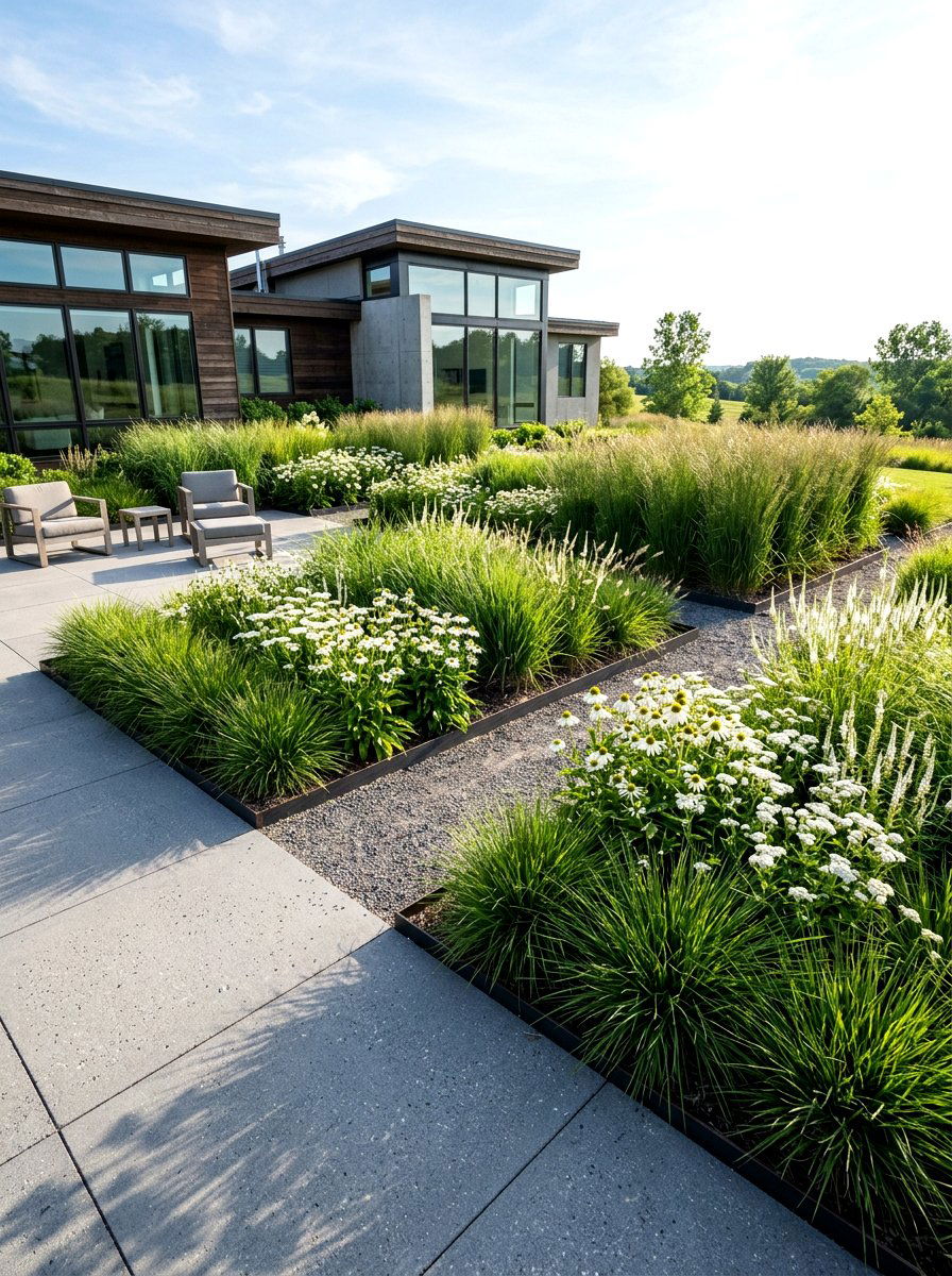 Modern Prairie Landscape - 30 meadow style backyard ideas