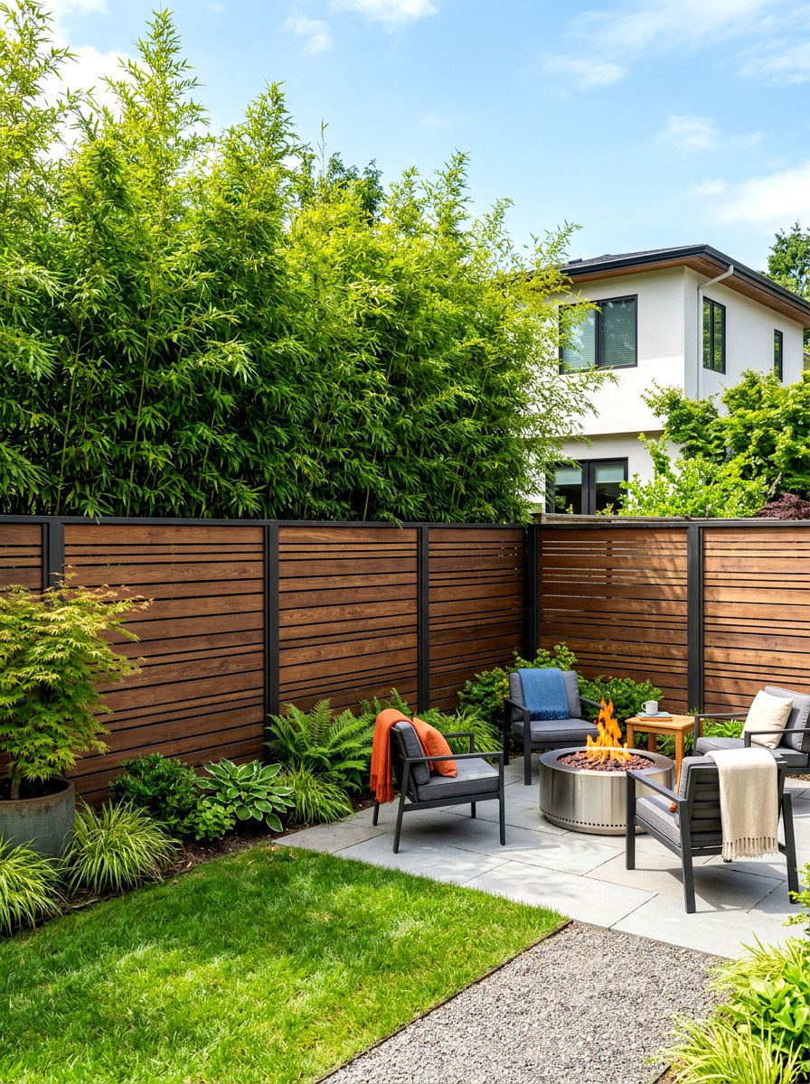 Modern Privacy Fence - 30 horizontal fence ideas