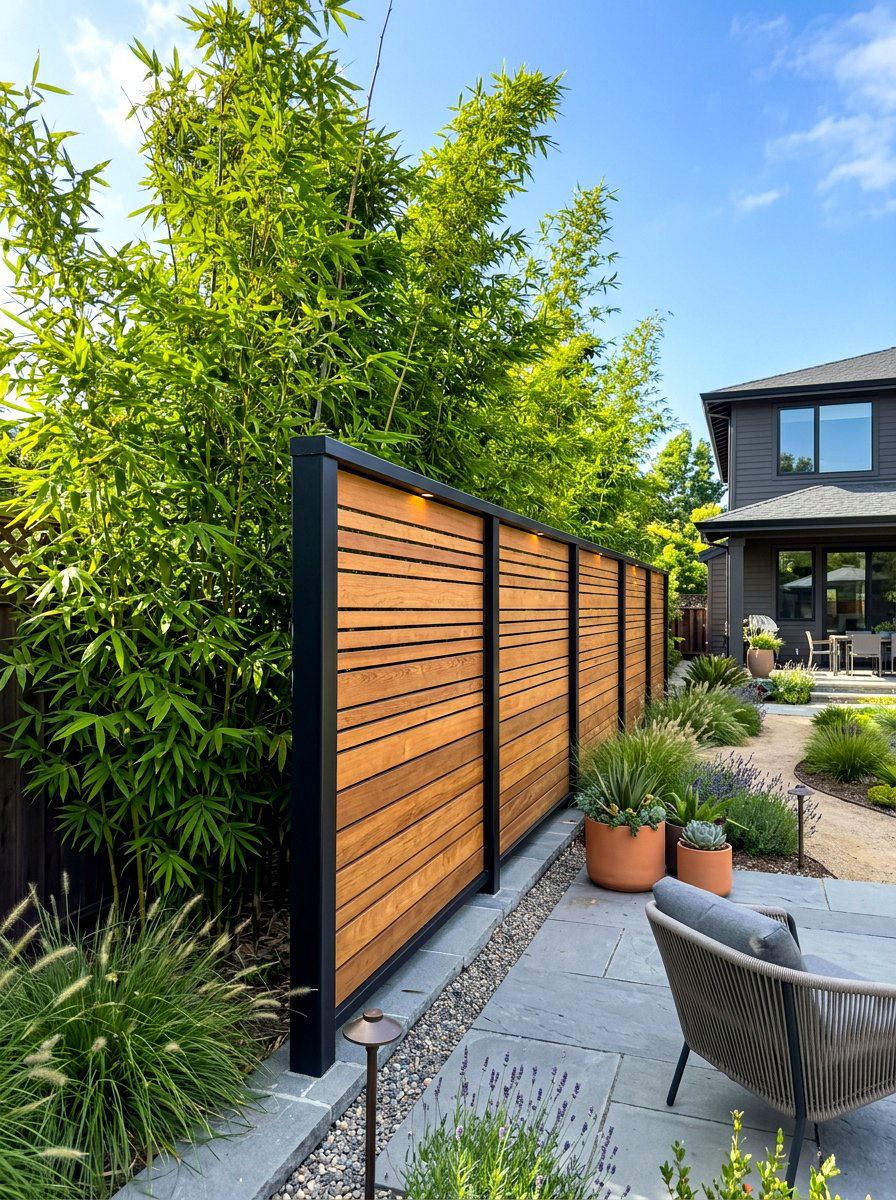 Modern Privacy Screen - 30 modern front yard ideas