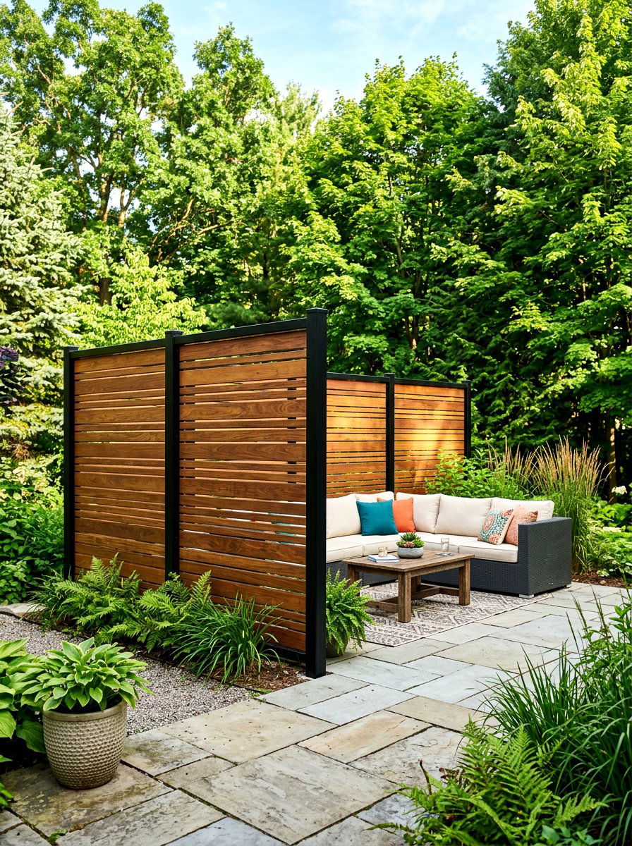 Modern Privacy Screening - 30 quiet luxury backyard ideas