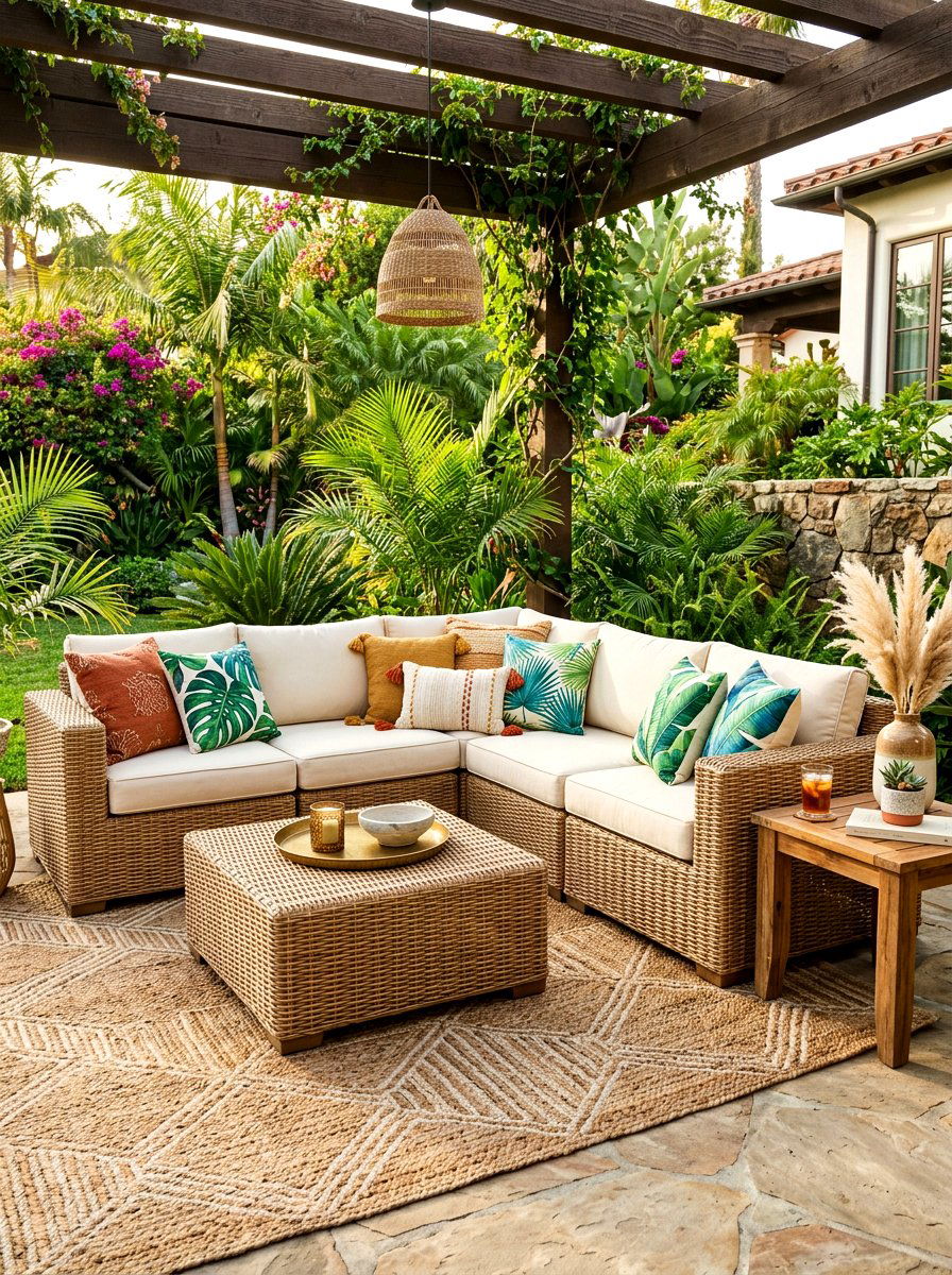 Modern Rattan Furniture - 30 tropical patio ideas