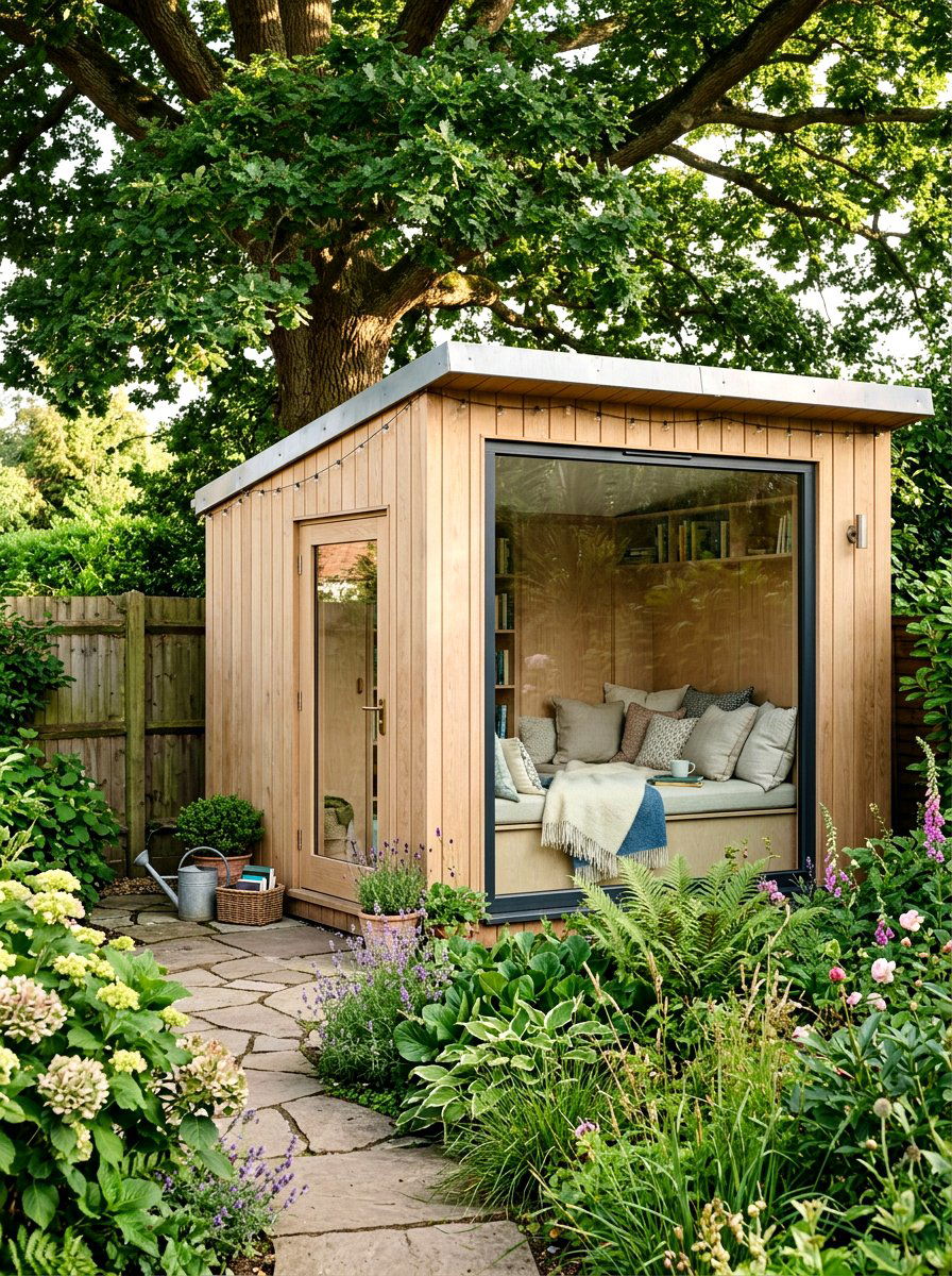 Modern Reading Nook Shed - 30 modern shed ideas