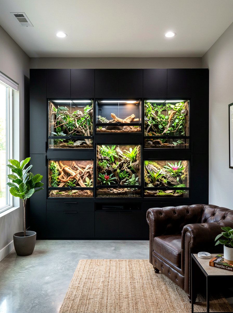 Modern Reptile Enclosure Room - 30 viral pet room ideas