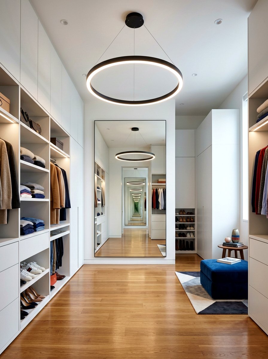 Modern Ring Chandelier - 30 closet chandelier ideas