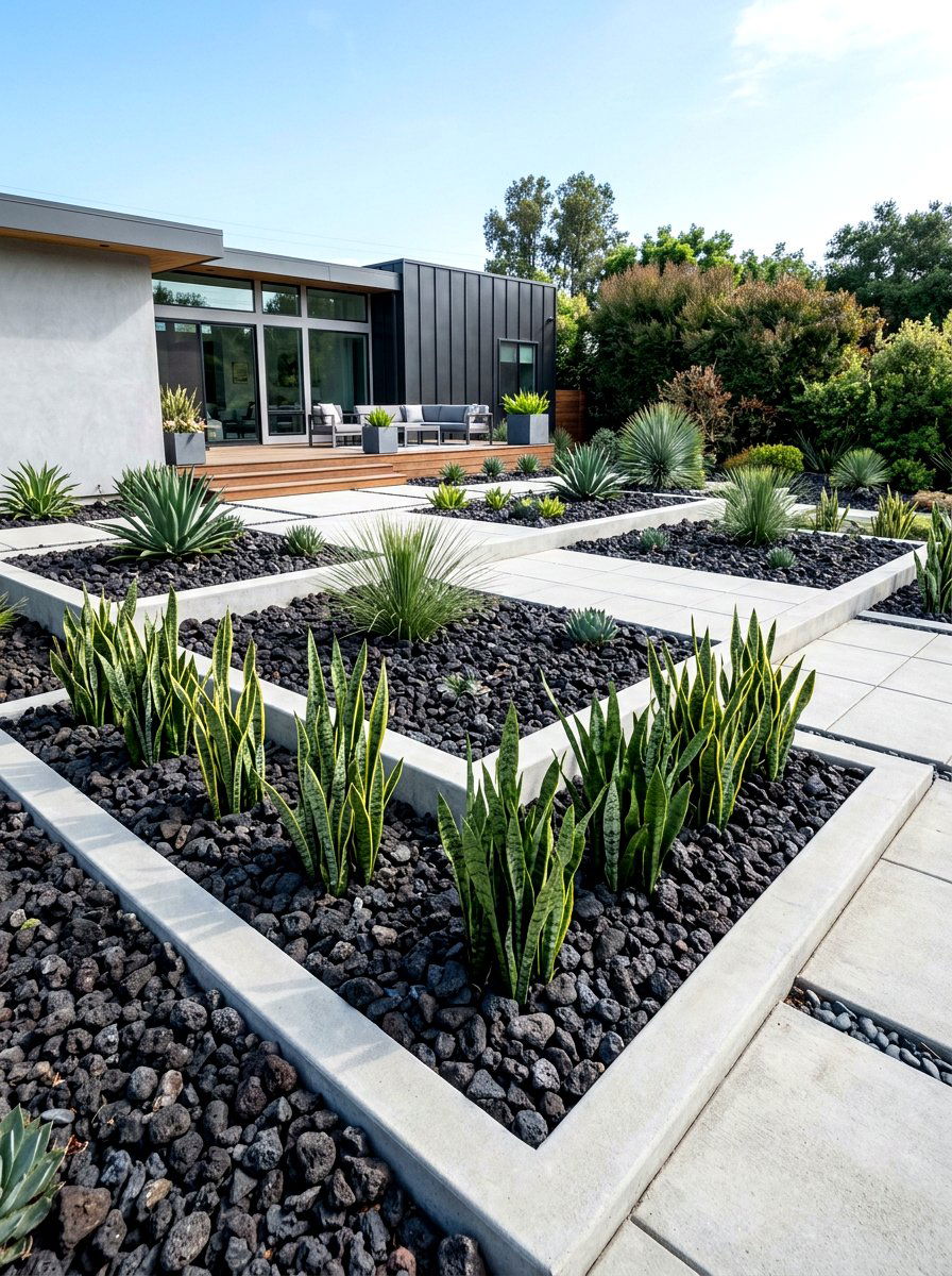 Modern Rock Garden - 30 front yard rock garden ideas