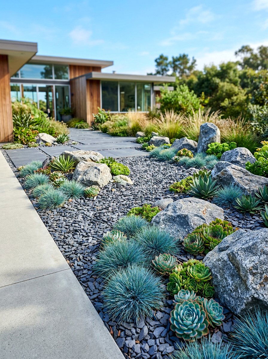 Modern Rock Garden - 30 viral backyard ideas