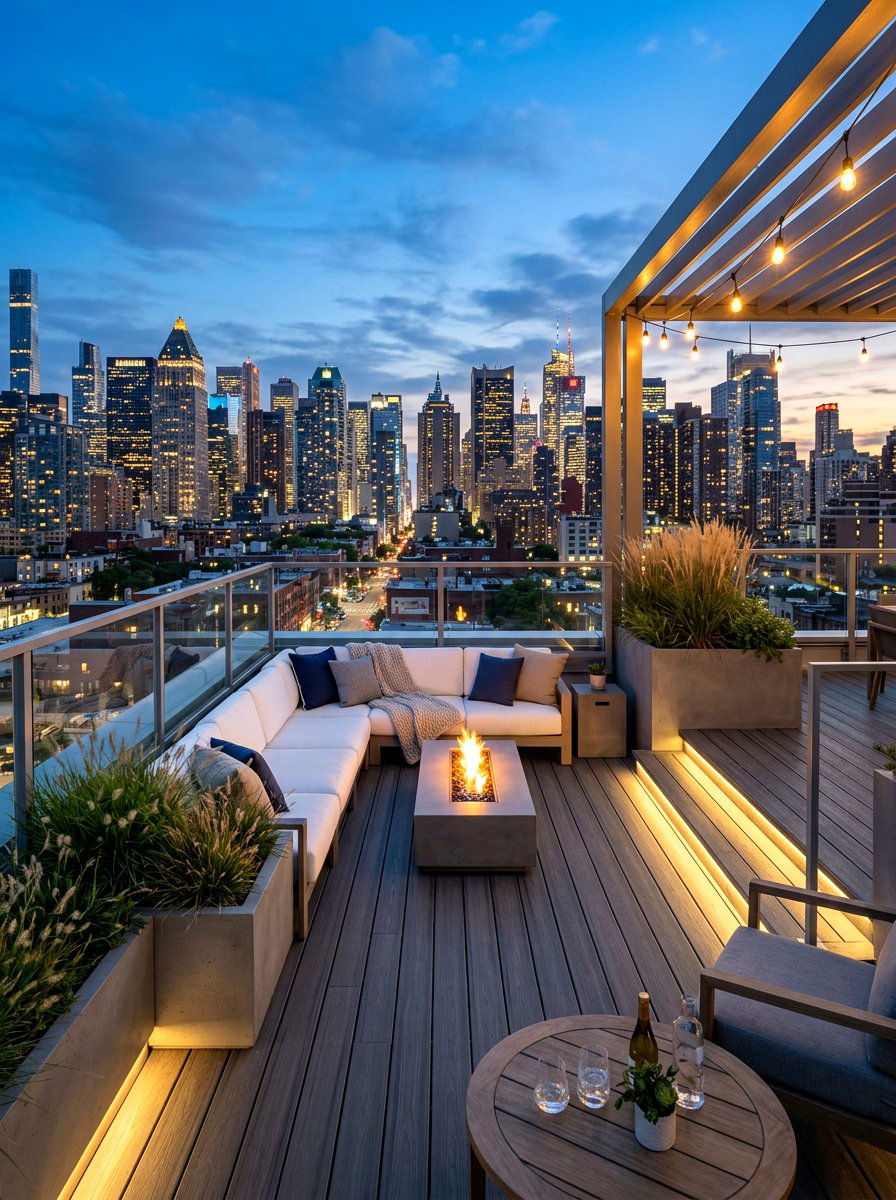 Modern Rooftop Deck - 30 rooftop patio ideas