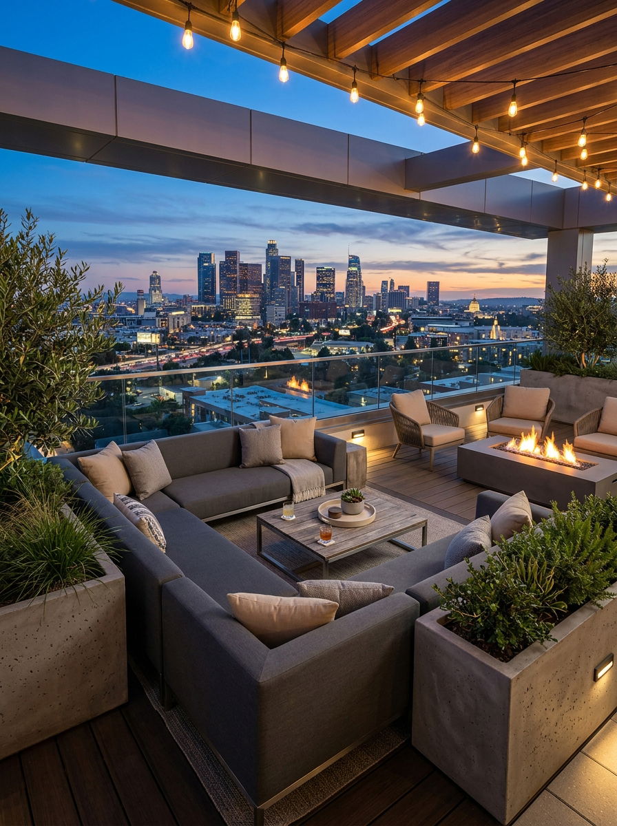 Modern Rooftop Lounge - 30 rooftop deck ideas