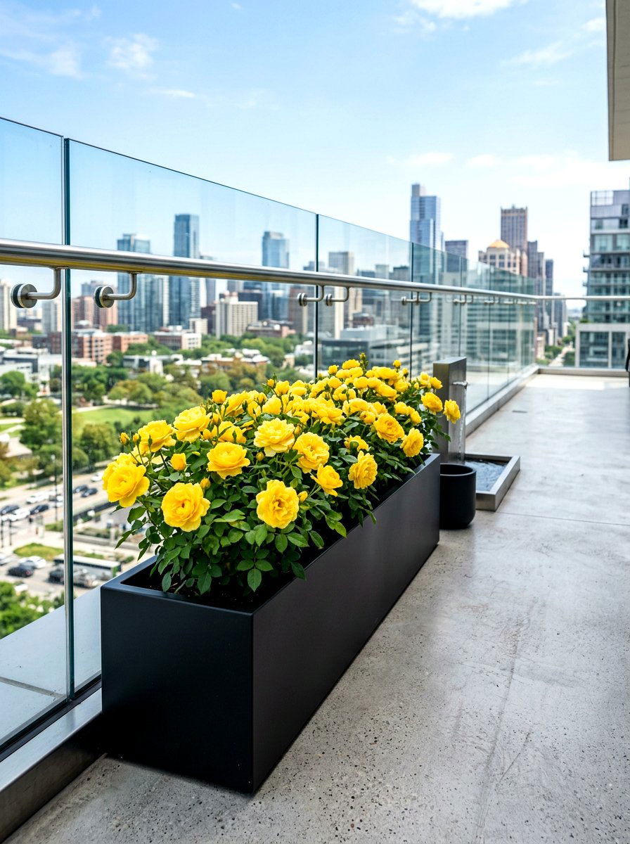 Modern Rose Planter - 30 rose garden ideas
