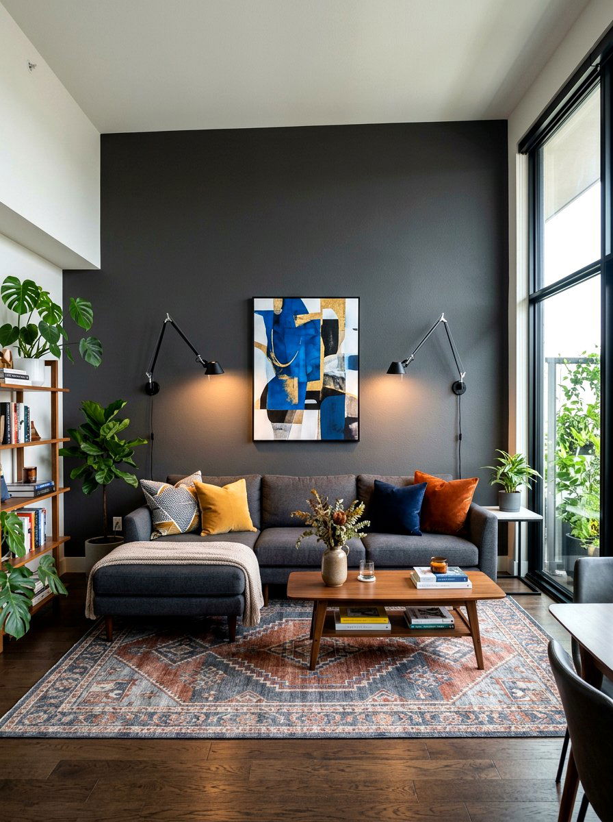 Modern Sconce Lighting - 30 behind sofa decor ideas